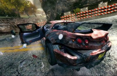 You can edit to race with a damage car in Grand Turismo