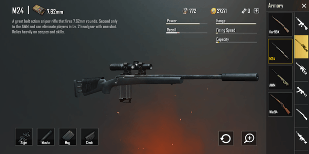 Vũ khí mạnh nhất PUBG