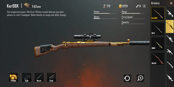 Vũ khí mạnh nhất PUBG